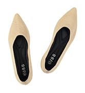 Photo 1 of JBB Women's Flats Pointed Toe Ballet Dress Shoes Slip On Black Casual Formal Comfortable Walking Shoes Knitted Loafers (10)