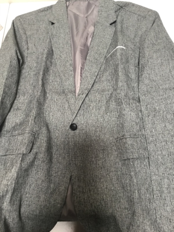 Photo 3 of JACKETOWN Men's Casual Suit Slim Fit Blazer Jackets Lightweight One Button Sports Coats 2XL  A-grey