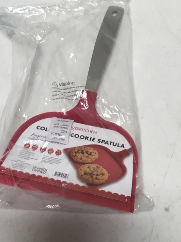 Photo 2 of Jumbo Colossal Cookie Spatula 12.5" H x 6" W stainless steel & silicone BPA-free
