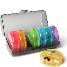 Photo 1 of Weekly Pill Organizer 7 Day 2 Times a Day, Portable Travel Pill Organizer, Detachable AM/PM Pill Box, Easy to Carry Pill Case, for Vitamin/Pill/Fish Oil/Supplements(Round)
