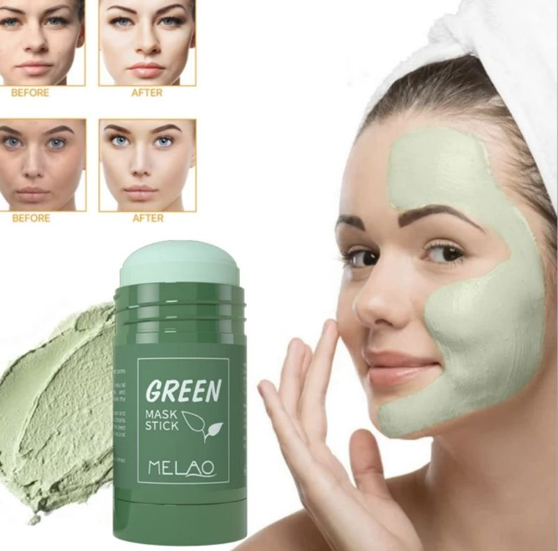 Photo 1 of 2Pc Green Tea Mask for Face, (1.35oz) Luxury Clay Detox for Scrub, Skin Care Exfoliator, alternative for Clay, Mud, Facial Masks and Blends. Hydrating, Pore Cleansing, Beauty Exfoliating Products for Acne. Spa/Oily Anti Dark Spot Eye, Natural Matte Undera