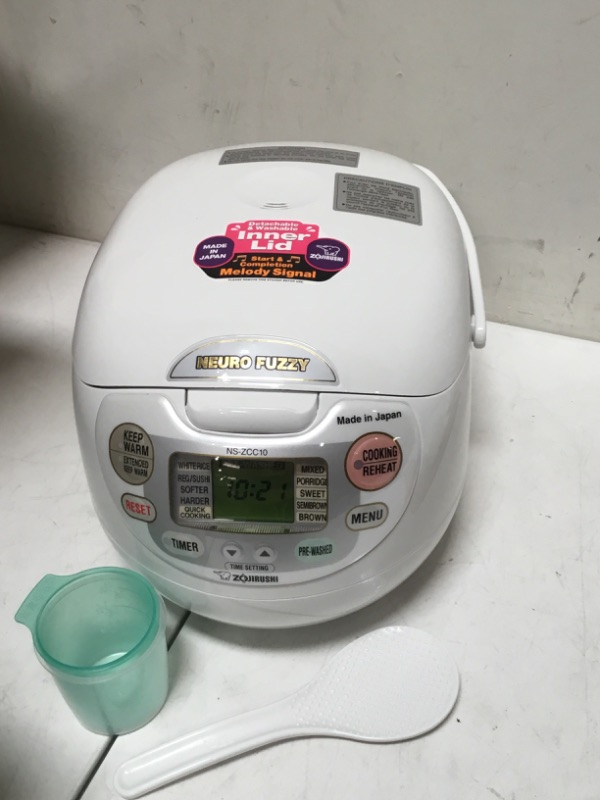 Photo 3 of Zojirushi, Made in Japan Neuro Fuzzy Rice Cooker, 5.5-Cup, Premium White