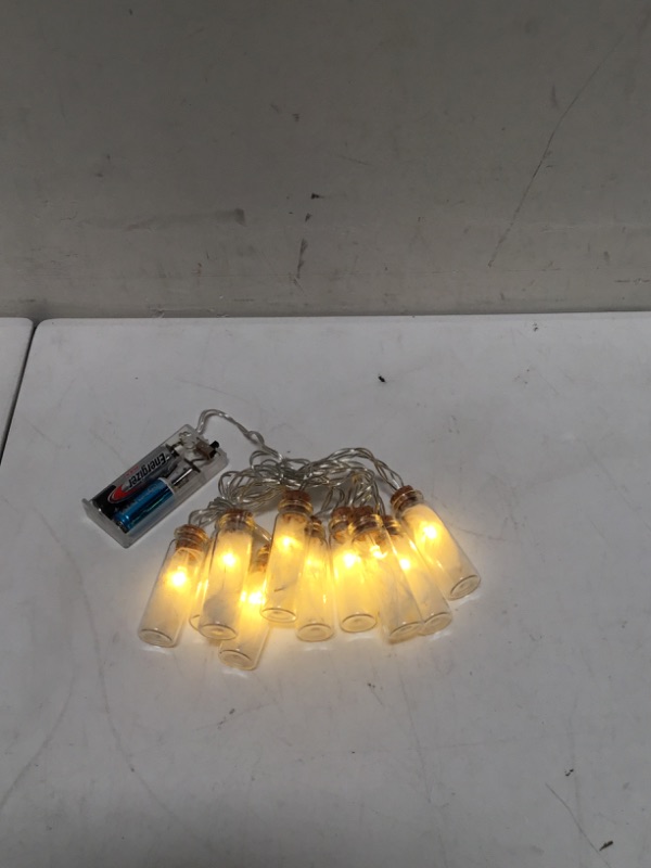 Photo 1 of Indoor Versatile and Decorative 6ft. Feather in A Glass Bottle String Lights