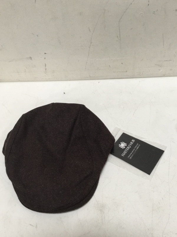 Photo 1 of Jeff & Aimy Winter Autumn Flat Cap Mens Warm Wool Vintage Newsboy Hat Cabbie Paris Conductor ( Brown, L )