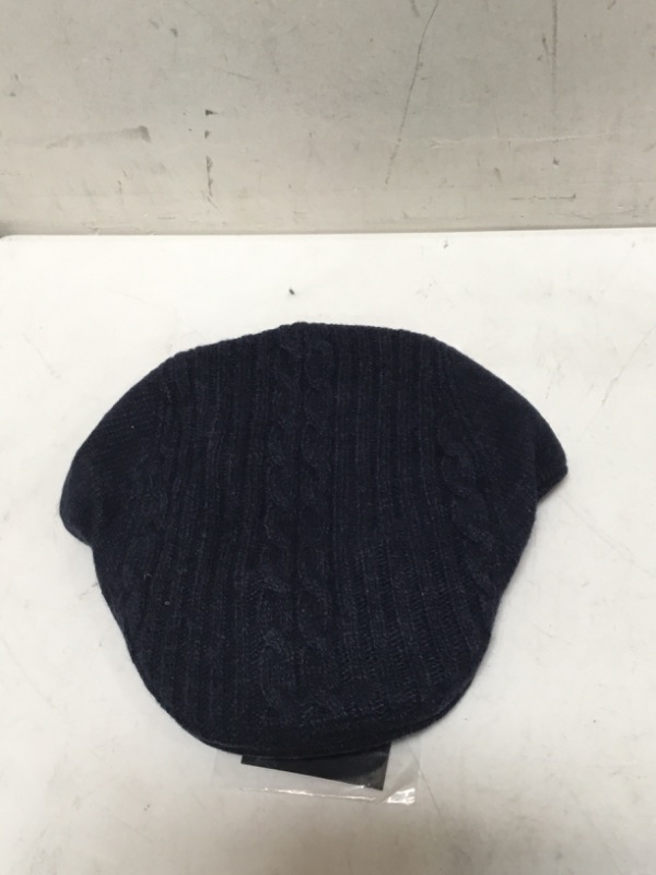 Photo 2 of Jeff & Aimy Mens Wool Blend Knit Newsboy Cap Fitted Winter Irish Ivy Cabbie Golf Flat Hat ( Navy, M )
