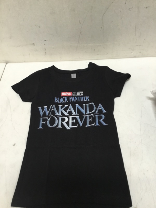 Photo 3 of Marvel Girl's Wakanda Forever Metal T-Shirt Wakanda Forever Metal T-shirt Black X-Small