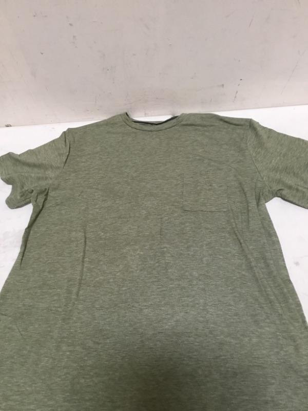 Photo 2 of Misng Women's Crewneck Summer T Shirt Short Sleeve Casual Loose Tops with Pocket, Green Half Sleeve Oversized T Shirts (XL)