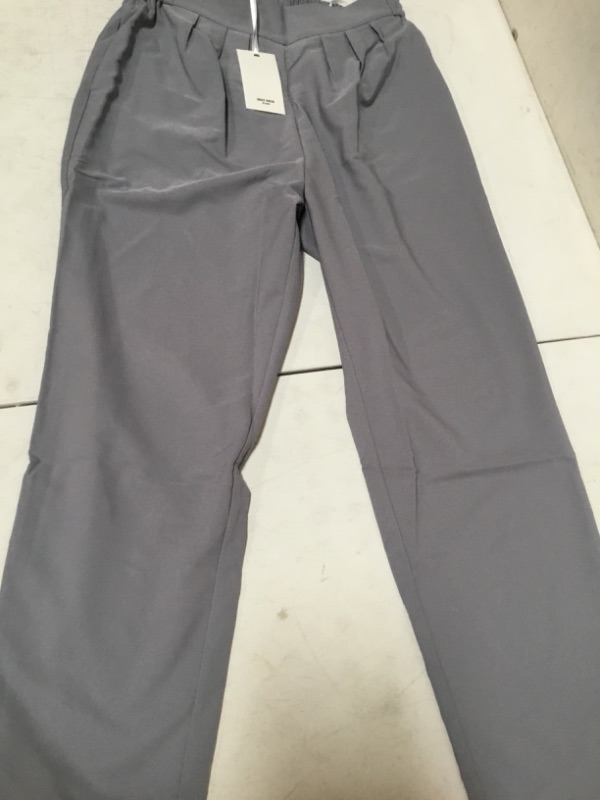 Photo 1 of GRACE KARIN Work Pants for Women Office Stretchy Wide Leg Trousers with Pockets Gray L