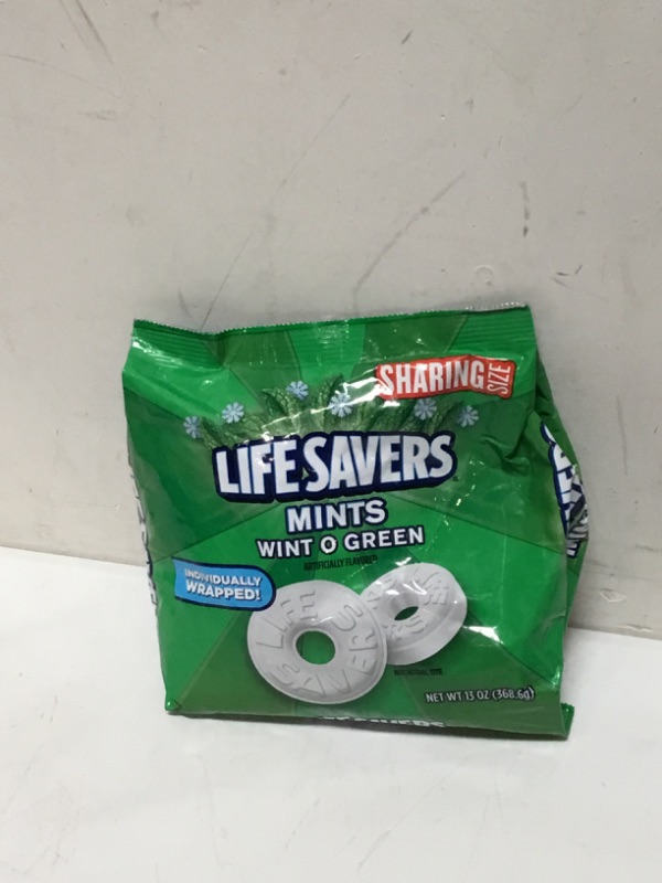 Photo 2 of LIFE SAVERS Wint-O-Green Breath Mints Hard Candy, Sharing Size, 13 oz Bag