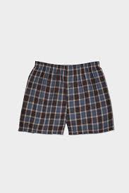 Photo 1 of Women's Checkered Boxer Brief Shorts, Red and Navy ( S/M)