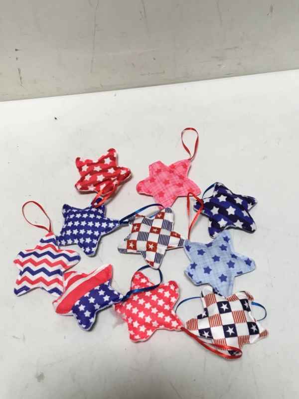 Photo 3 of Deloky 30Pcs Memorial Day Tree Decorations 4th of July Ornaments for Tree 2.7x5.3 Inch Memorial Day Ornaments 4th of July Tree Decorations Patriotic American Flag Star Tree Ornaments (S)

