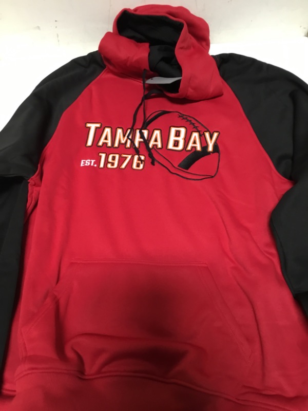 Photo 2 of Men & Women Tampa Bay City Classic Football Embroidery Sweatshirt Jersey Apparel Pullover Hoodie - Red L