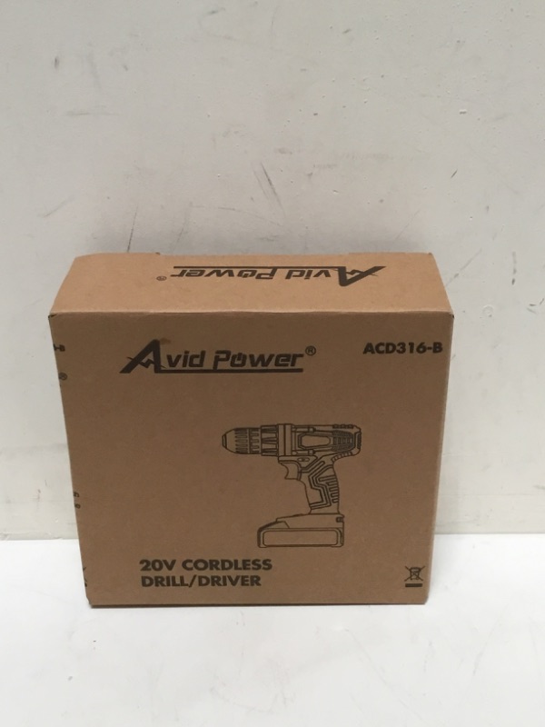 Photo 2 of AVID POWER 20V MAX Lithium lon Cordless Drill Set with Battery
