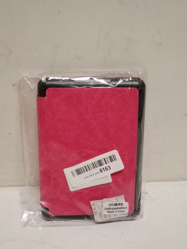 Photo 3 of  E-Reader Sleeve Auto Wake/Sleep 6 Inch Folio Cover PU Leather Smart Case Magnetic ROSE RED