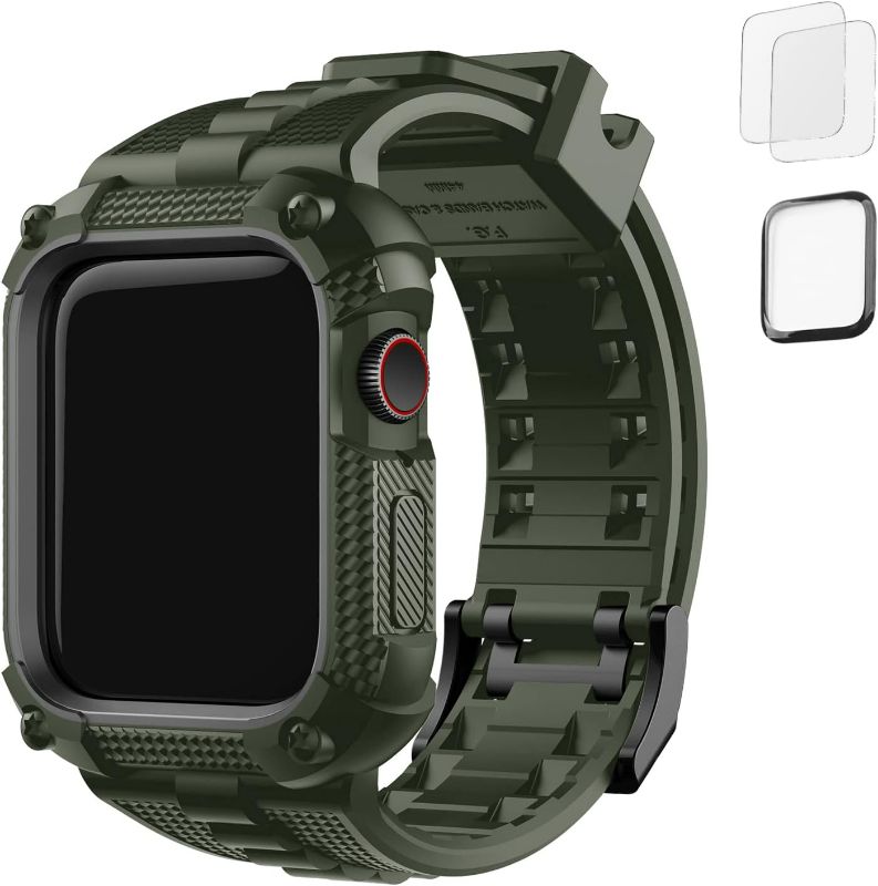 Photo 1 of FULLMOSA COMPATIBLE WITH APPLE WATCH SERIES 8/7/6/5/4/SE2/SE , BLACK