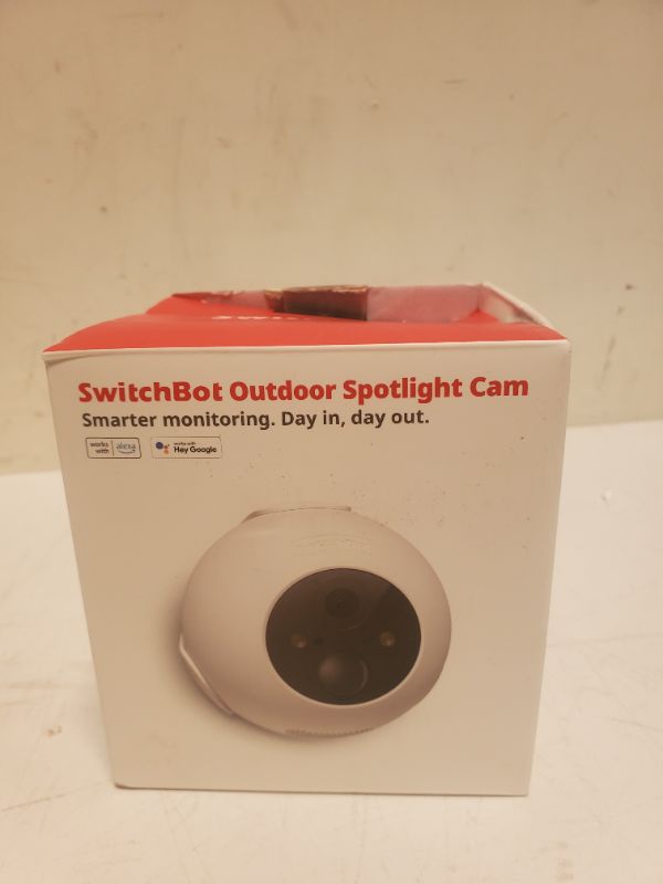 Photo 2 of SwitchBot Security Camera Wireless Outdoor, 1080p Outdoor Spotlight Cam, 10000mAh Battery Powered WiFi Camera, AI Human/Pet Detection, Works with Alexa and Google Home, Color Night Vision, Easy to Use White Cam