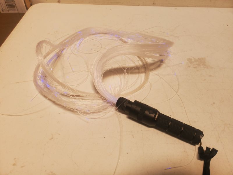 Photo 4 of CHINLY LED Fiber Optic Whip Dance Space Whip Super Bright Light 40 Color Effect Mode 360° Swivel for Dancing, Parties, Light Shows, EDM Music Festivals