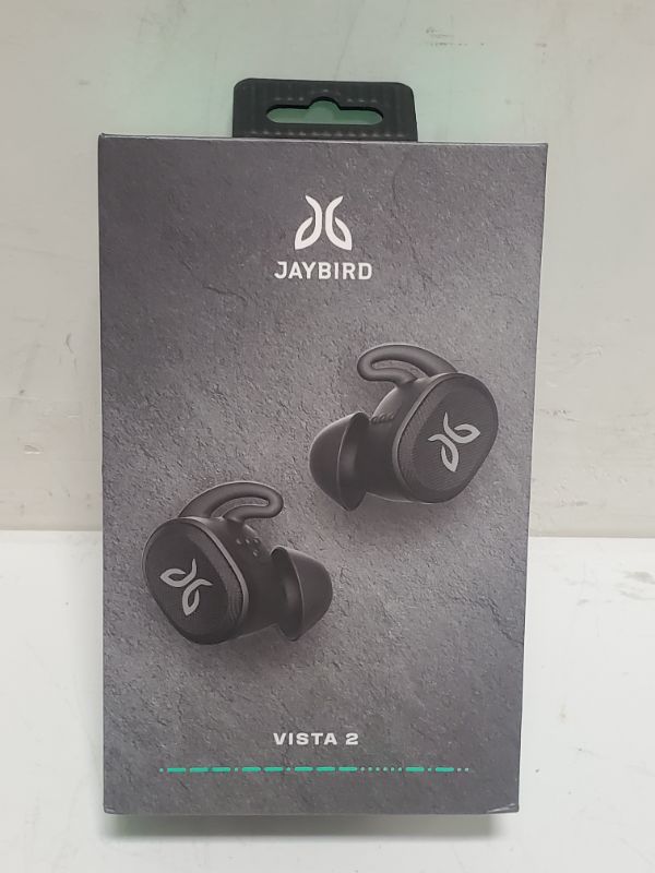Photo 2 of Jaybird Vista 2 True Wireless Bluetooth Headphones With Charging Case - Premium Sound, ANC, Sport Fit, 24 Hour Battery, Waterproof Earbuds With Military-Grade Durability - Black