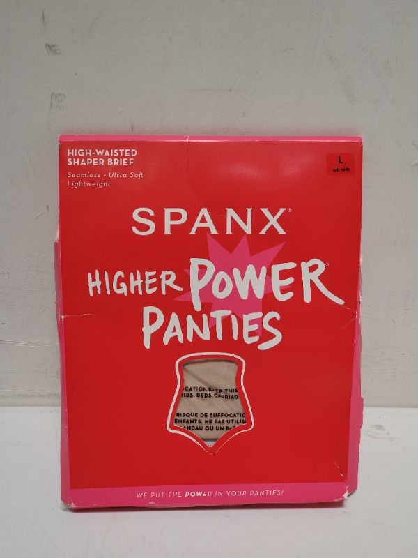 Photo 2 of SPANX Shapewear for Women Tummy Control High-Waisted Power Panties  Large Soft Nude