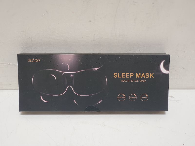 Photo 2 of MZOO Sleep Eye Mask for Men Women, 3D Contoured Cup Sleeping Mask & Blindfold, Concave Molded Night Sleep Mask, Block Out Light, Soft Comfort Eye Shade Cover for Travel Yoga Nap, Black