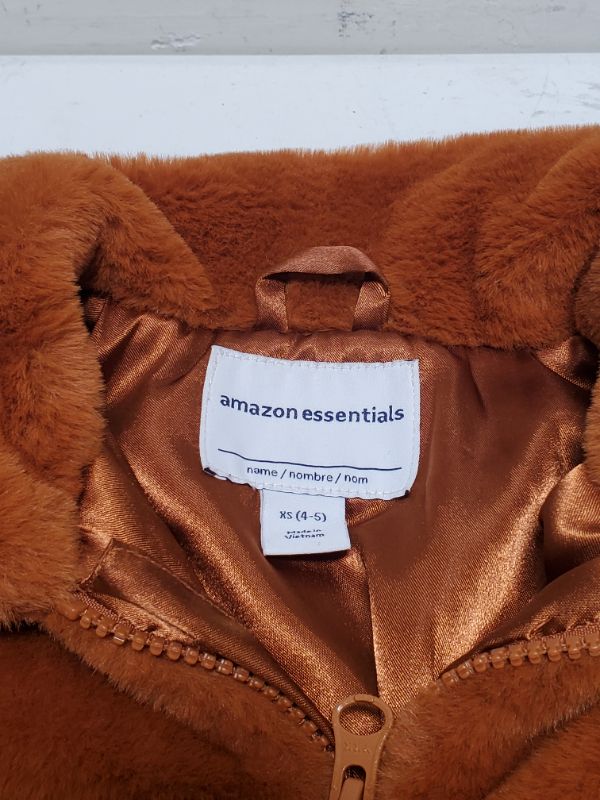 Photo 3 of Toddlers' Amazon Essentials Girls Faux Fur Jacket