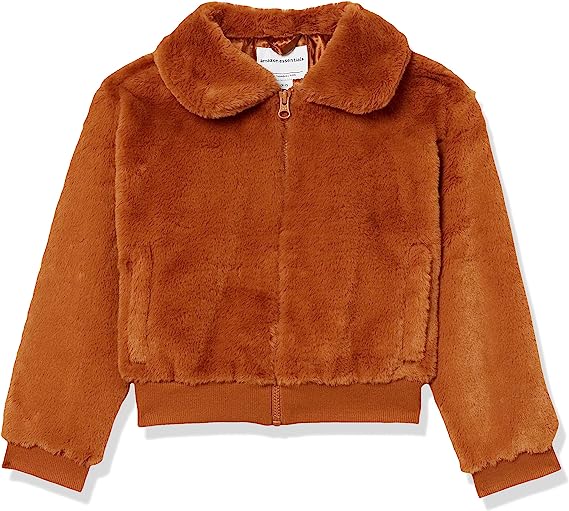 Photo 1 of Toddlers' Amazon Essentials Girls Faux Fur Jacket