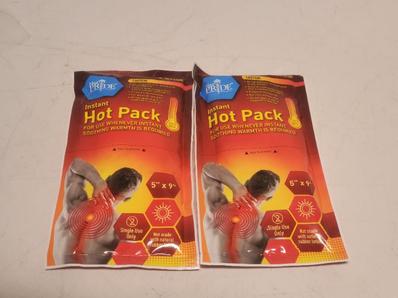 Photo 3 of Medpride Instant Hot Packs| 2-Pack| Disposable, Instant Heating Bag for Sore Neck, Shoulder, Arm, Leg Muscles & Menstrual/Abdomen Discomfort Relief| Long Lasting Heat, Medical-Grade