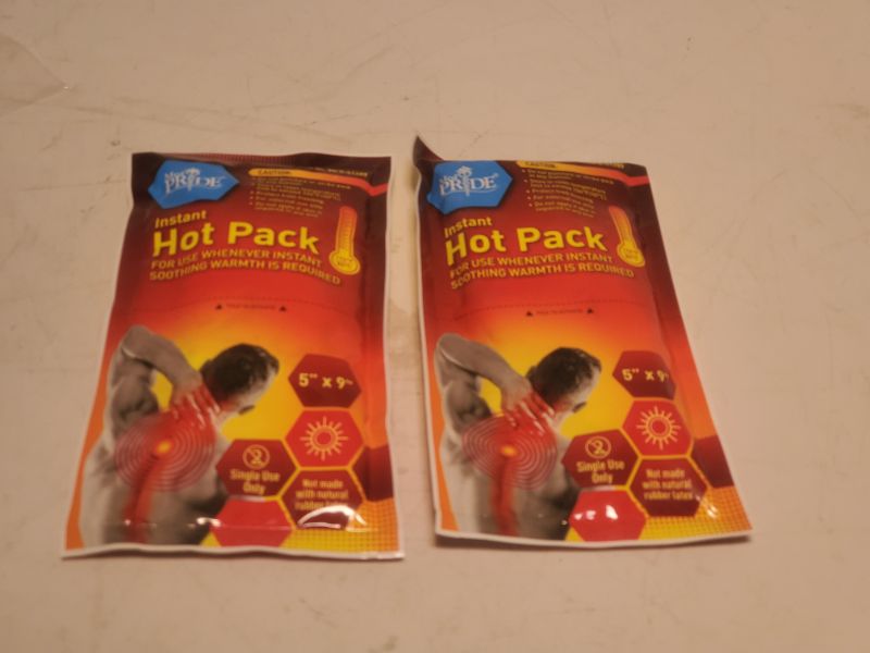 Photo 4 of Medpride Instant Hot Packs| 2-Pack| Disposable, Instant Heating Bag for Sore Neck, Shoulder, Arm, Leg Muscles & Menstrual/Abdomen Discomfort Relief| Long Lasting Heat, Medical-Grade