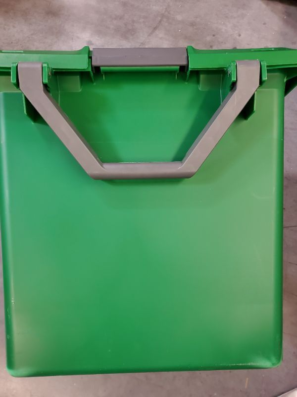 Photo 8 of 32GAL WHEELED LATCHING HEAVY DUTY TOTE- GREEN - BRIGHTROOM - ***DAMAGED ***