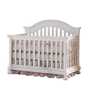 Photo 1 of Summer's Evening 3 in 1 White Convertible Crib, 3 mattress height positions to grow with your baby.  This crib includes all items to convert from a crib to a toddler bed (toddler rail conversion included) and also to a day bed.  