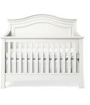 Photo 2 of Summer's Evening 3 in 1 White Convertible Crib, 3 mattress height positions to grow with your baby.  This crib includes all items to convert from a crib to a toddler bed (toddler rail conversion included) and also to a day bed.  