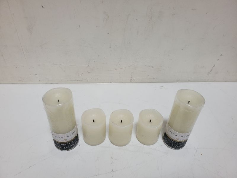 Photo 1 of 5PC LED WAX CANDLE SET 