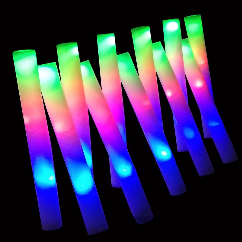 Photo 1 of Glow Sticks Bulk-10 Pcs LED Foam Sticks Glow in the Dark Party Supplies for Party Wedding Birthday Concert