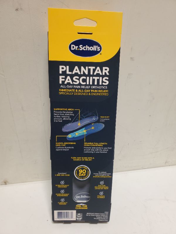 Photo 3 of Dr. Scholl's Pain Relief Plantar Fasciitis Orthotics MENS 8-13 TRIM TO FIT