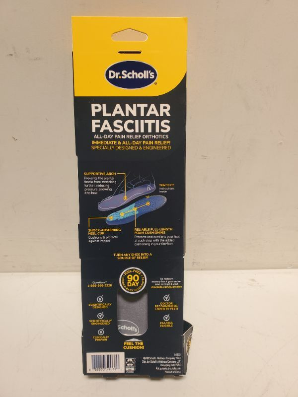 Photo 3 of Dr. Scholl’s Plantar Fasciitis Pain Relief Orthotics for Men's Trim to Fit: 8-13 Men's Size 8-13 1 Pair (Pack of 1)