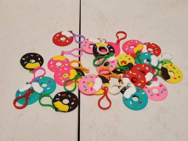 Photo 3 of MGLDSJT 25 Pcs Sweet Donut Keychain for Sweet Donut Theme Party Favors Pendant for Kid Toy Ornament Souvenirs Gift