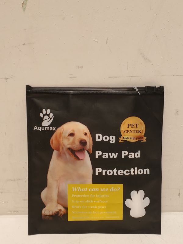 Photo 2 of Aqumax Dog Anti Slip Paw Grips Traction Pads,Paw Protection with Stronger Adhesive, Non-Toxic,Multi-Use on Hardwood Floor or Injuries,12 sets-48 Pads (Black, L-1.9 * 1.6 inch(L*W)) Black L-1.9*1.6 inch(L*W)