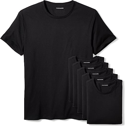 Photo 1 of Amazon Essentials Men's Crewneck Undershirt, Pack of 6 - SIZE XL 