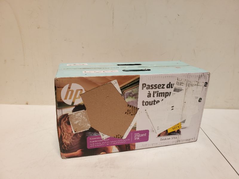 Photo 1 of HP DeskJet 3755 Compact All-in-One Wireless Printer (J9V92A) & 65XL Black High-Yield Ink Cartridge | N9K04AN & 65 Black/Tri-Color Ink Cartridges (2-Pack) | T0A36AN Seagrass Printer + Black Ink + Black/Tri-color Ink