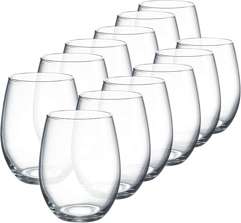 Photo 1 of Luminarc Perfection Stemless Wine Glass (Set of 12), 15 oz, Clear - N0056