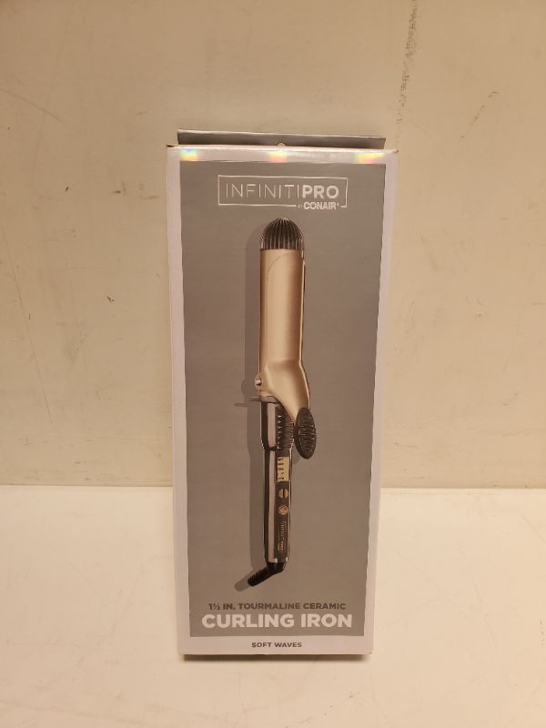 Photo 2 of INFINITIPRO BY CONAIR Tourmaline 1 1/2-Inch Ceramic Curling Iron, 1 ½ inch barrel produces soft waves – for use on medium and long hair 1.5 Inch (Pack of 1)