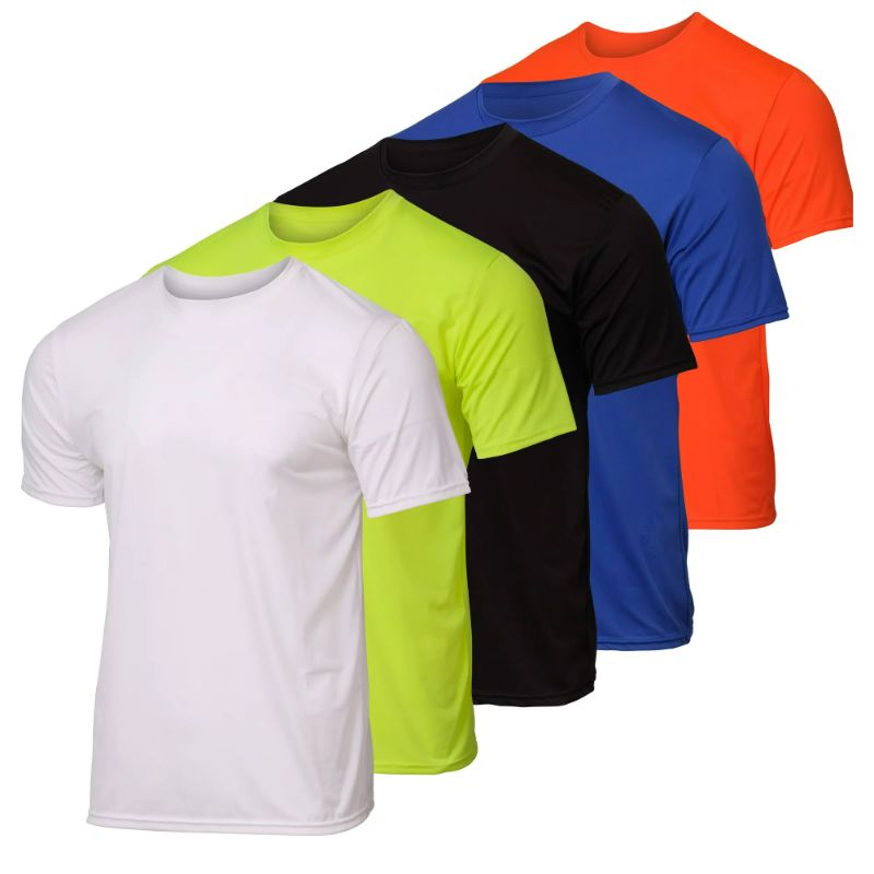 Photo 1 of SET OF 5 - Dry-Fit Moisture Wicking Active Athletic Performance Short-Sleeve T-Shirt - MENS 2XL 