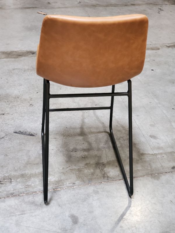 Photo 3 of Bowden faux leather counter height barstool -  caramel color 