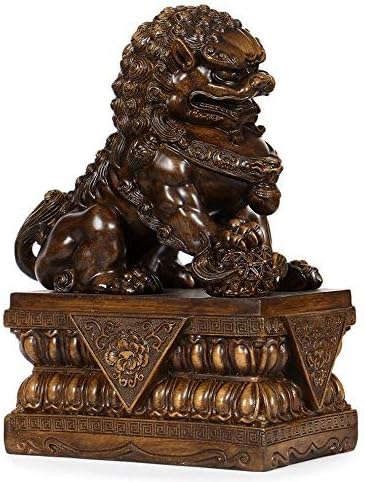Photo 1 of BOYULL Large Size Wealth Prosperity Fu Foo Dog Guardian Lion Statues,Best Housewarming Congratulatory Decor to Ward Off Evil Energy, Feng Shui Decor
