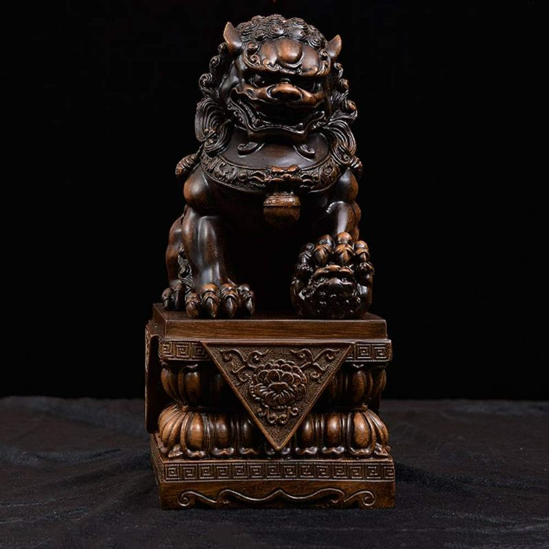 Photo 1 of BOYULL Large Size Wealth Prosperity Fu Foo Dog Guardian Lion Statues,Best Housewarming Congratulatory Decor to Ward Off Evil Energy, Feng Shui Decor
