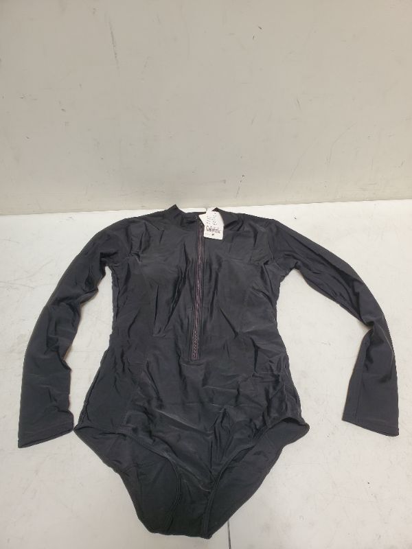 Photo 3 of NESY LONG SLEEVE BODYSUIT WITH ZIPPER - BLACK 6631  - SIZE M