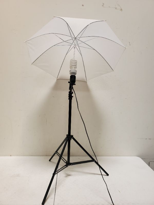 Photo 7 of Lightdow Photographic Photo Umbrella Lighting Kit: Translucent Umbrella + Light Stand + Light Bulb + Lamp Socket