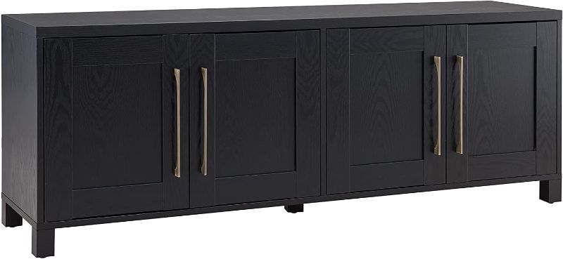 Photo 2 of Chabot Rectangular TV Stand for TV's up to 80" in Black Grain No Fireplace Black Grain For TV's up to 80"