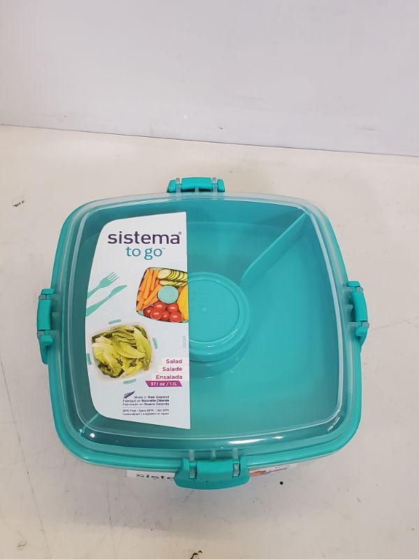 Photo 5 of PACK OF 4 - Sistema Salad Max TO GO Lunch Box | 1.63L Food Storage Container with Individual Compartments **READ NOTES**