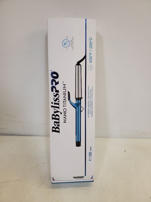 Photo 2 of BaBylissPRO Nano Titanium Extended Barrel Curling Iron 1 inch